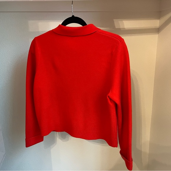 Sezane Betty Cardigan Coral Red - Size S - Picture 5 of 6